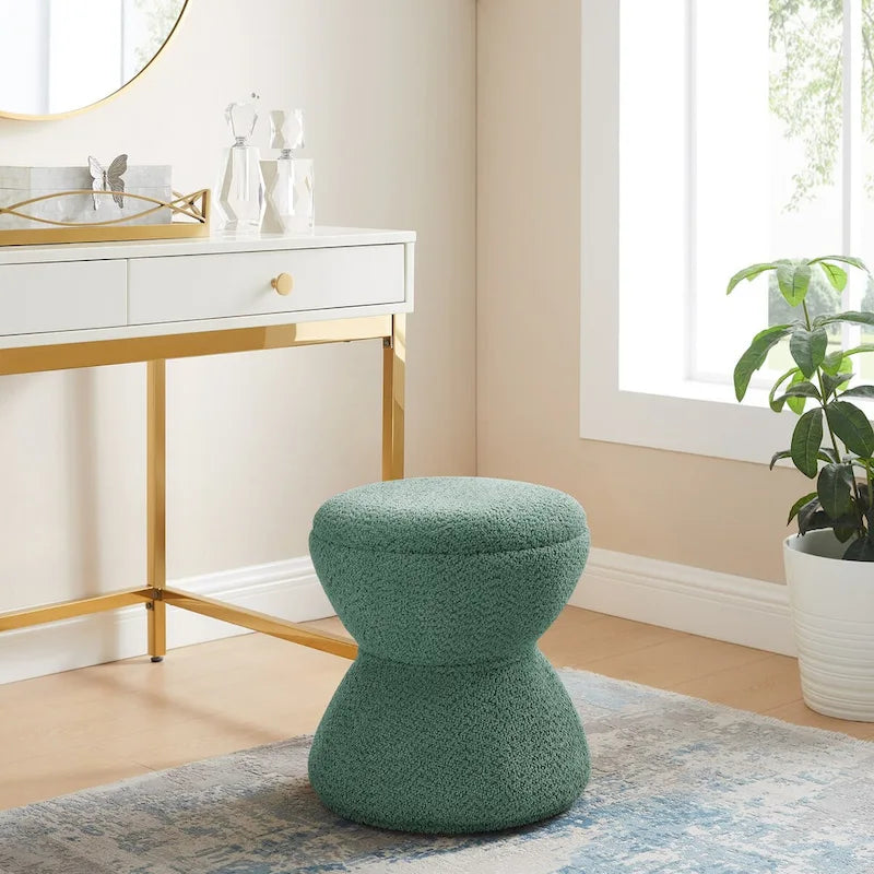 Bouclé gepolsterter drehbarer Ottoman Pouf für das Wohnzimmer