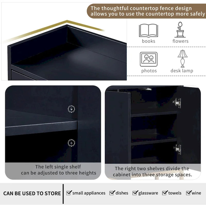 Küchenbuffet Sideboard Kaffeebar-Schrank Akzent-Aufbewahrungsschrank Serviertisch
