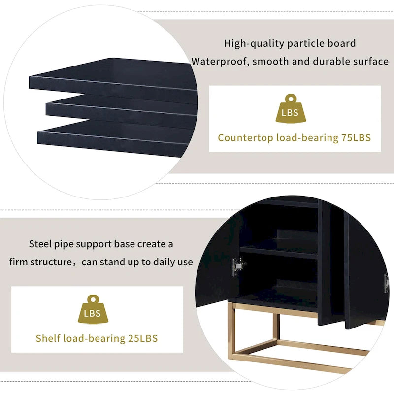 Küchenbuffet Sideboard Kaffeebar-Schrank Akzent-Aufbewahrungsschrank Serviertisch