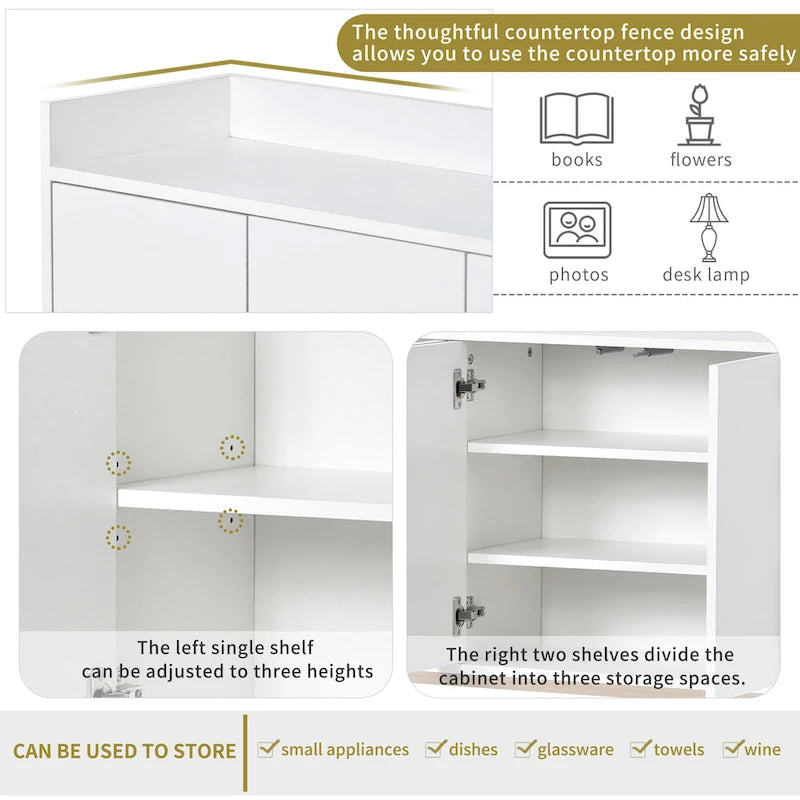 Küchenbuffet Sideboard Kaffeebar-Schrank Akzent-Aufbewahrungsschrank Serviertisch