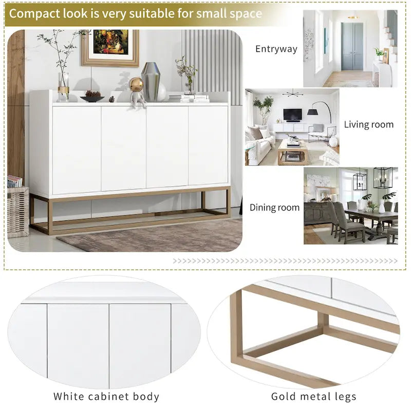 Küchenbuffet Sideboard Kaffeebar-Schrank Akzent-Aufbewahrungsschrank Serviertisch