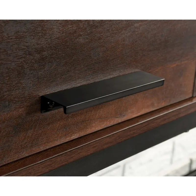 Großer Bürotisch-Aufsatz mit verstellbaren Einlegeböden, Barrel Oak Finish