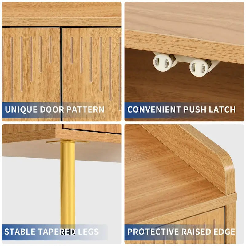 Doppelseitiges Sideboard-Buffet mit 4 Türen und Ablagefach