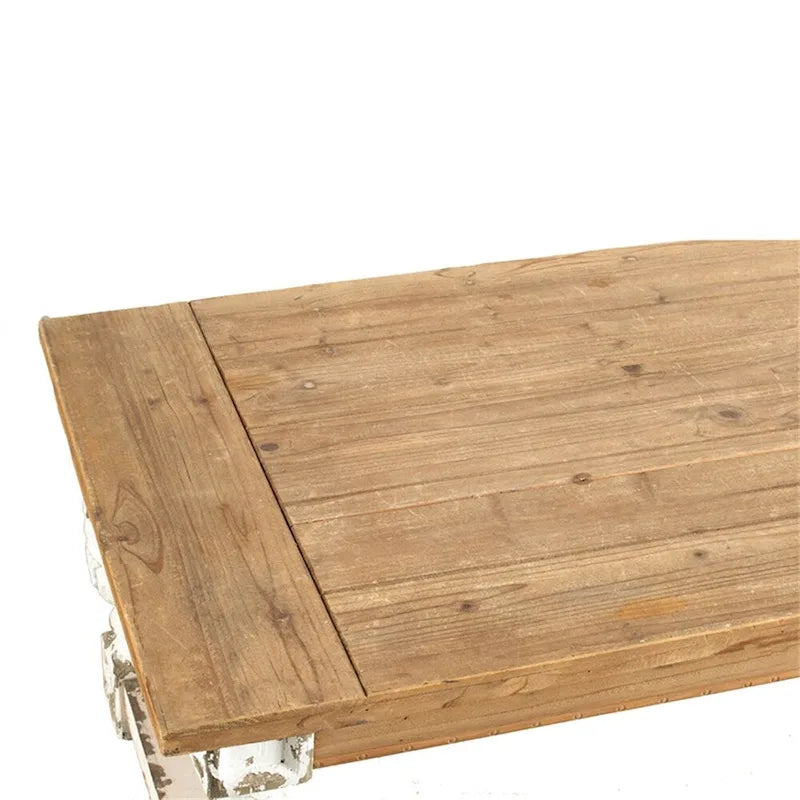 Rechteckiger Couchtisch aus Holz, Couchtisch im französischen Landhausstil