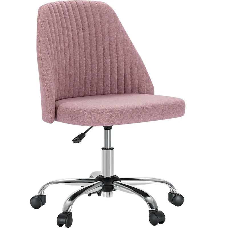 Armloser Home Office Schreibtischstuhl mit Rollen für kleine Räume